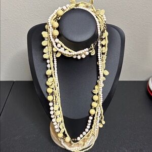 Beachy Bohemian Seed Bead Beaded Long Crochet Necklace Western Cowgirl